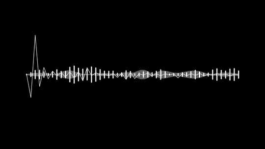 动画白色音频频率波形频谱