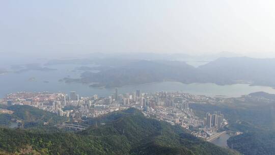 航拍深圳盐田区城市全景