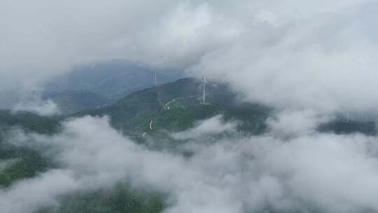 云雾缭绕大山原始森林