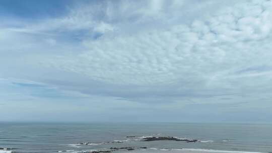 天空大海航拍碧海蓝天海平面海洋风景海岸线视频素材模板下载