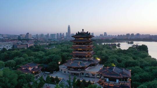 济南大明湖夜景合集