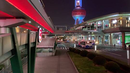 上海城市夜景视频素材模板下载