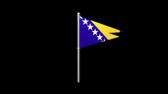 波斯尼亚和黑塞哥维那国旗别针阿尔法