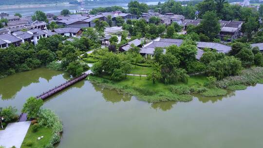 航拍江西吉安吉州窑景区视频素材模板下载