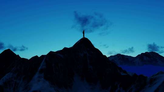 登顶雪山 登山