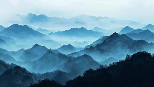 水墨万重山水墨山水