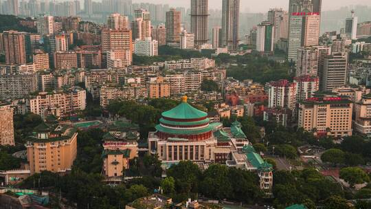 重庆_重庆市人民大礼堂_日转夜延时