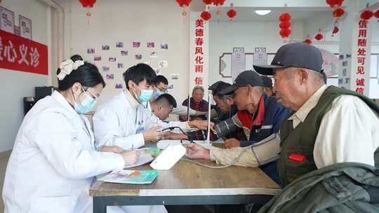 医院大夫农村社区义诊