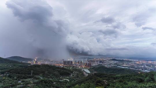 4k延时厦门雨帘打雷瞬间视频素材模板下载