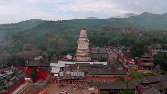 五台山 大白塔 航拍