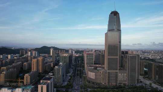 浙江台州第一高楼天盛中心商务区航拍