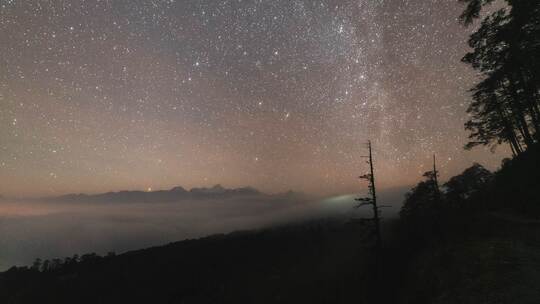 四川王岗坪贡嘎自然星空延时