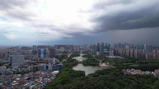 佛山局部暴雨航拍