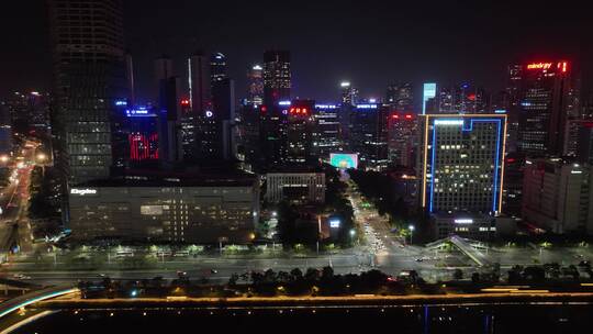 深圳南山区高新园日落夜景