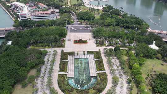 厦门市白鹭洲公园筼筜湖白鹭女神湖滨南路