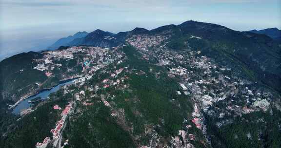 江西庐山冬天雪景航拍