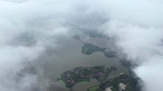 杭州湘湖风景航拍