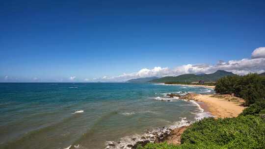 海南万宁石梅湾海岸线延时