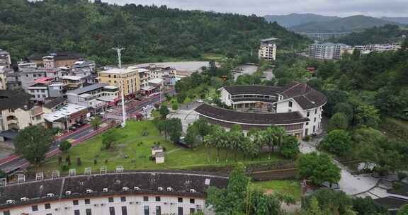 福建南靖田螺坑土楼航拍