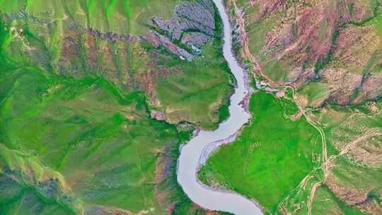 新疆喀拉峻阔克苏河HDR航拍