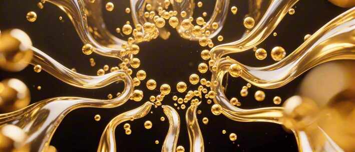 金色粒子动态特效画面