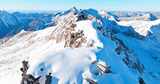 阿坝黑水达古冰川雪山风景山顶一行足迹高清在线视频素材下载