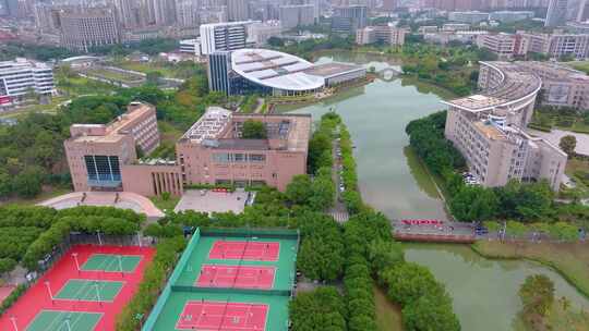 福州福建医科大学旗山校区上街校区航拍校园