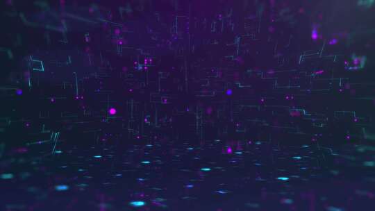 科技感霓虹线条粒子背景