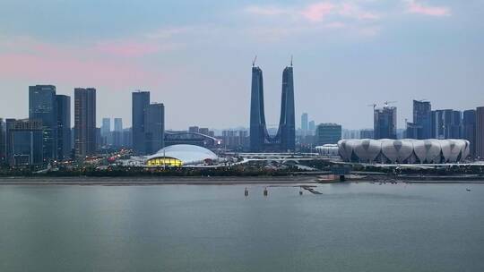 《4K超清》杭州钱江新城CBD商圈航拍