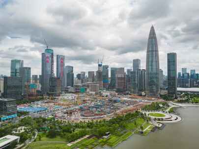 深圳南山区粤海街道后海延时摄影城市航拍4K