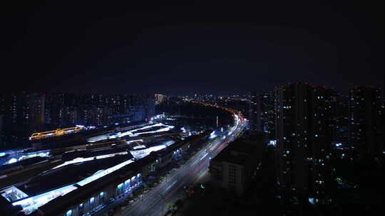 奥特莱斯 夜景延时 城市交通 下沙 杭州