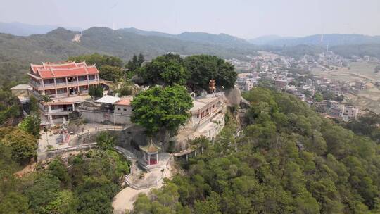 大气 航拍 福建 泉州 闽南 惠安 寺庙 佛