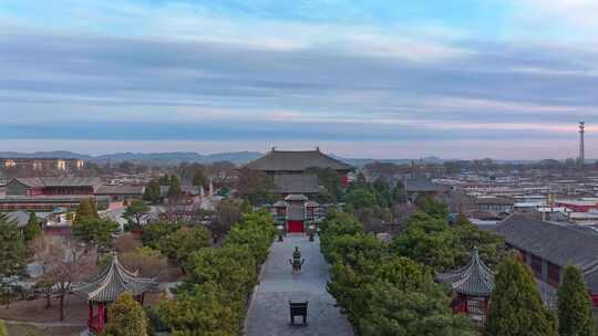 航拍锦州义县奉国寺