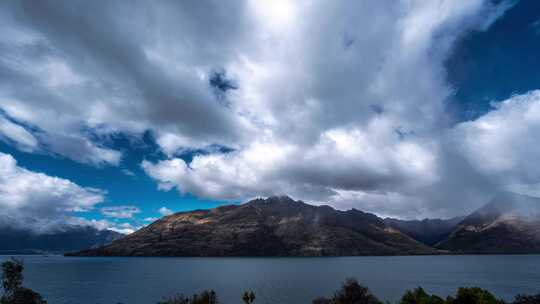 新西兰山脉湖泊风景