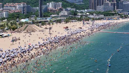 深圳市大梅沙海滨公园航拍