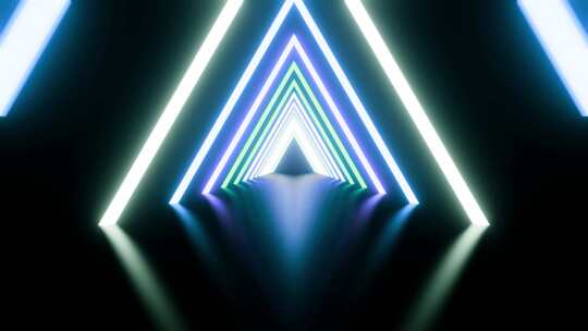 环状紫色动态万花筒运动图形