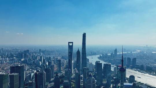 上海三件套航拍空镜