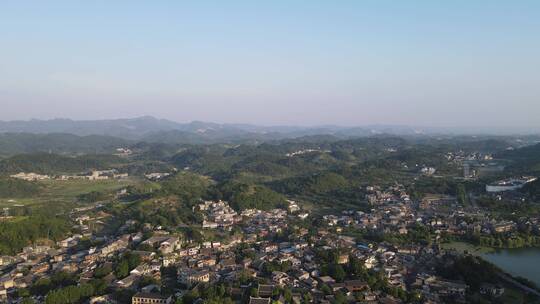 航拍贵州贵阳青岩古镇5A景区