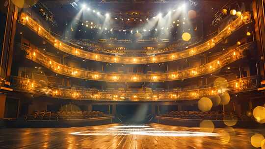 气势恢宏古典歌剧院内部 歌舞厅 大剧院