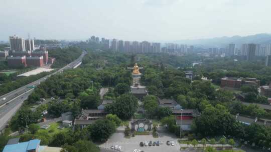 航拍重庆华岩旅游风景区