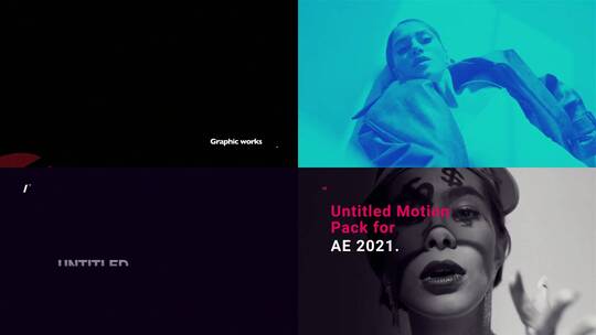 新潮动感标题字幕条图像过渡片场AE模板