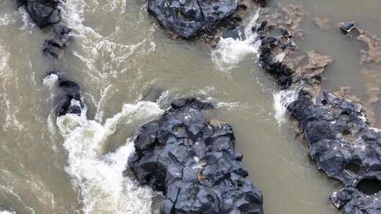 硝塘坝火山熔岩河流航拍