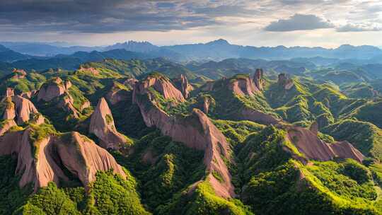 航拍山峰山脉山川云贵高原高山自然风景