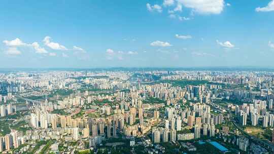 重庆城市全景航拍延时视频素材模板下载