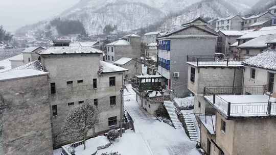 村落雪景俯瞰