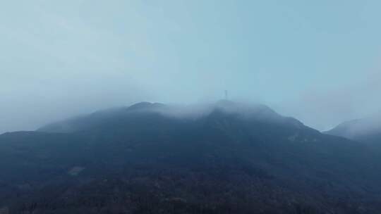 航拍山川云雾山脉风景