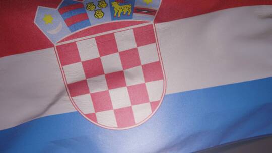 特写工作室拍摄的克罗地亚国旗视频素材模板下载