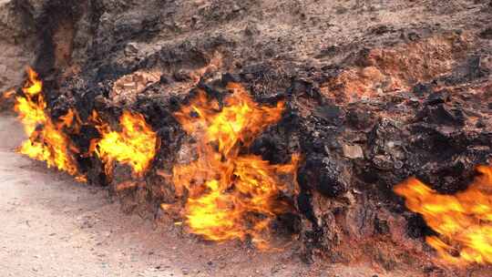 阿塞拜疆巴库YANARDAG天然气火山