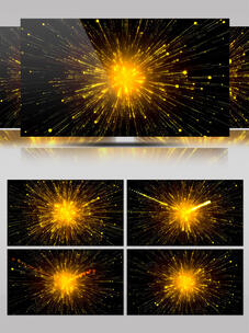 金色粒子广团爆炸推进奢华背景