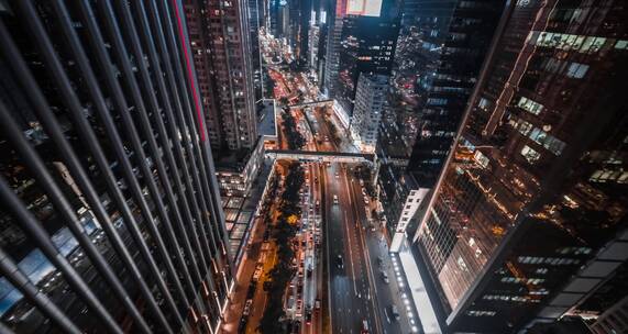 香港夜晚的景观 